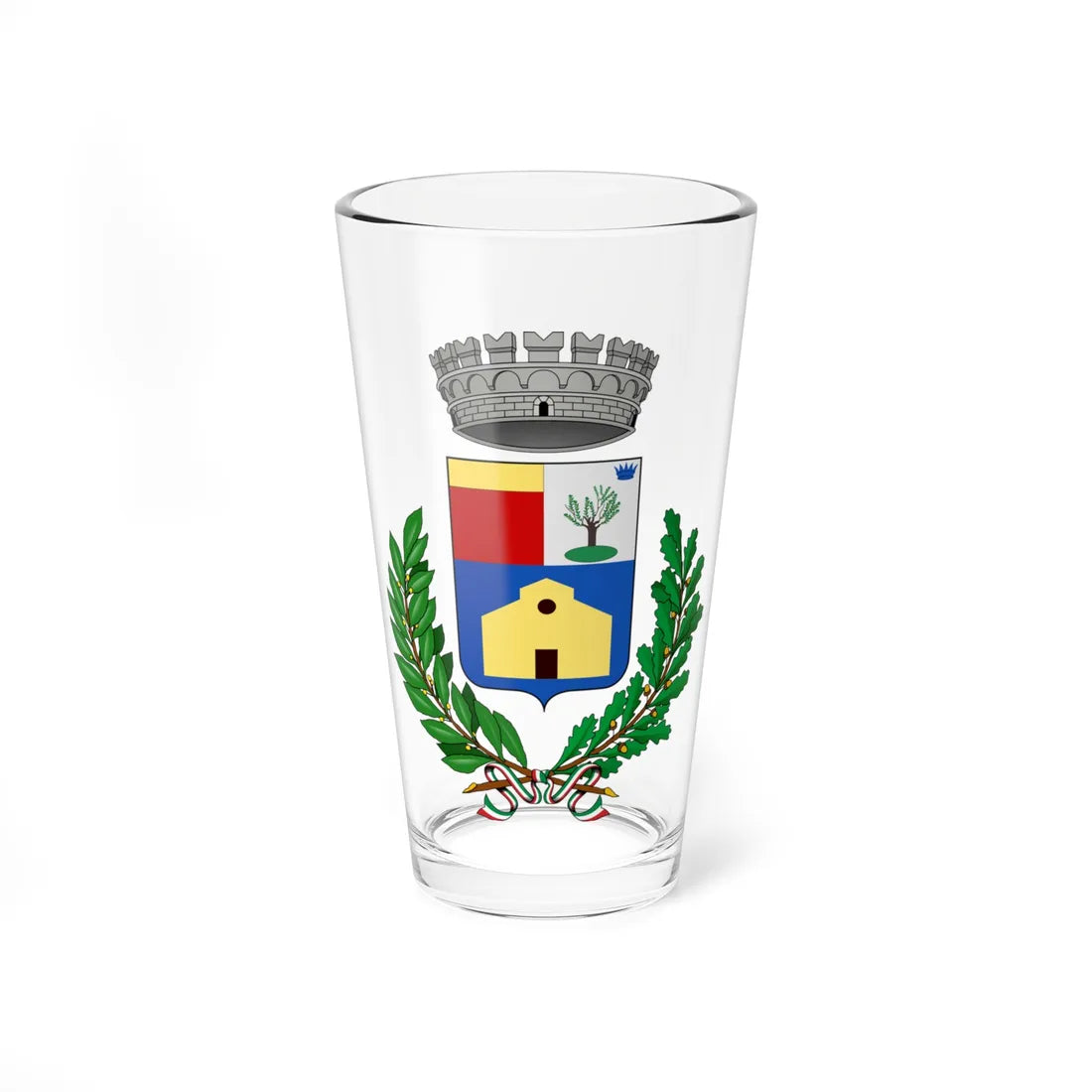 Lucinasco-Stemma (Italy) (Coat of Arms) Pint Glass 16oz 16oz - Go Mug Yourself