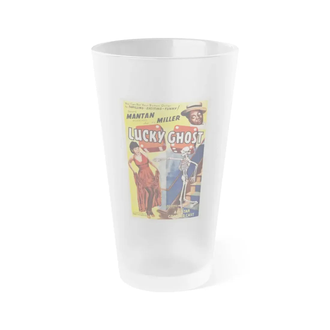LUCKY GHOST (2) 1942 Movie Poster - Frosted Pint Glass 16oz Default Title - Go Mug Yourself