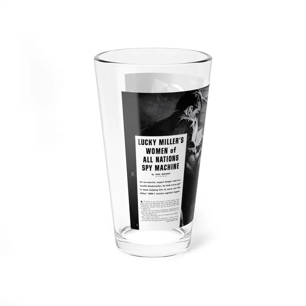 Lucky Miller's Women-of-All-Nations Spy Machine, Action for Men, May 1960 - Pint Glass 16oz-Go Mug Yourself