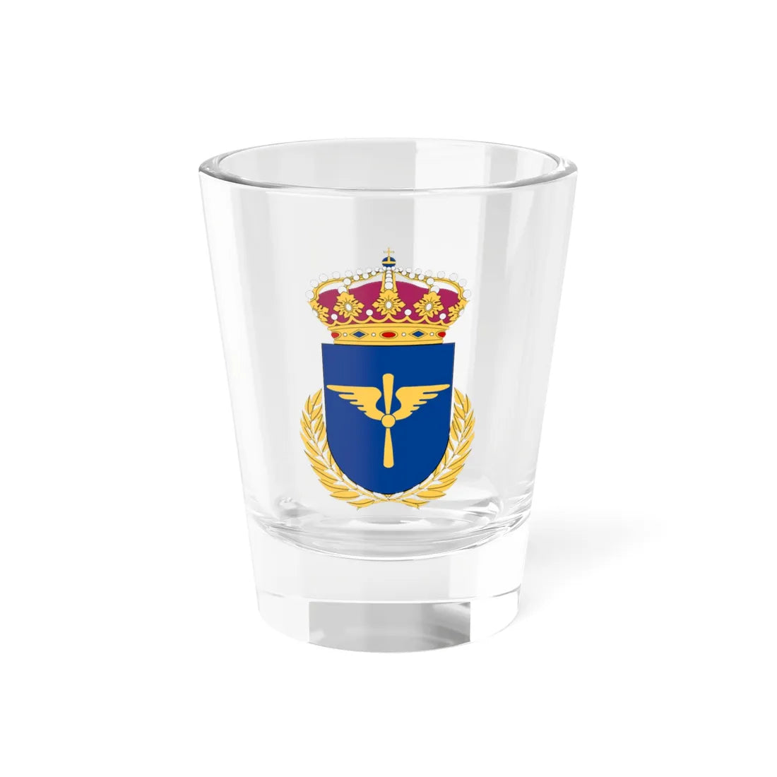 Luftstridsskolan vapen (Sweden) (Coat of Arms) Shot Glass 1.5oz 1.5oz - Go Mug Yourself