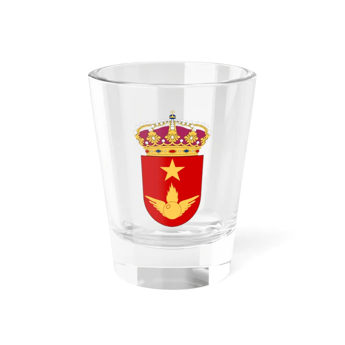Luftvärnsskjutskolan vapen (Sweden) (Coat of Arms) Shot Glass 1.5oz 1.5oz - Go Mug Yourself