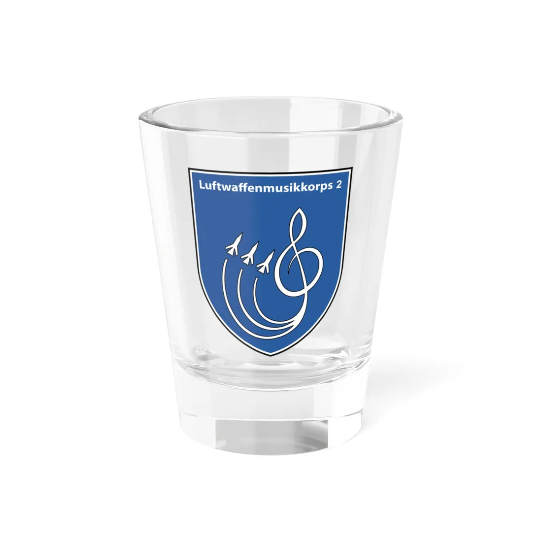 Luftwaffenmusikkorps 2 (Germany) (Coat of Arms) Shot Glass 1.5oz 1.5oz - Go Mug Yourself