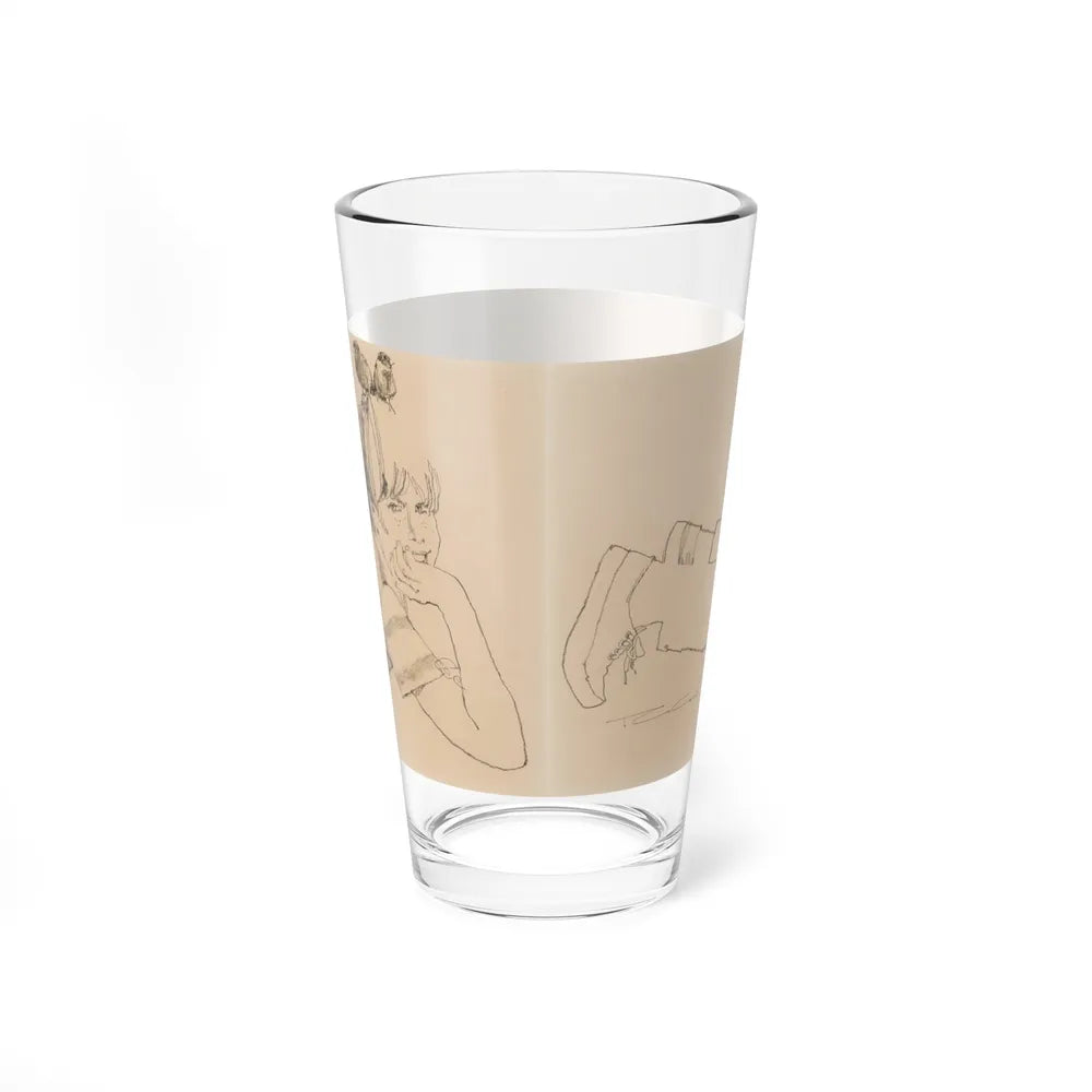 Lulu's Back in Town interior illustration, 1968 - Pint Glass 16oz-Go Mug Yourself