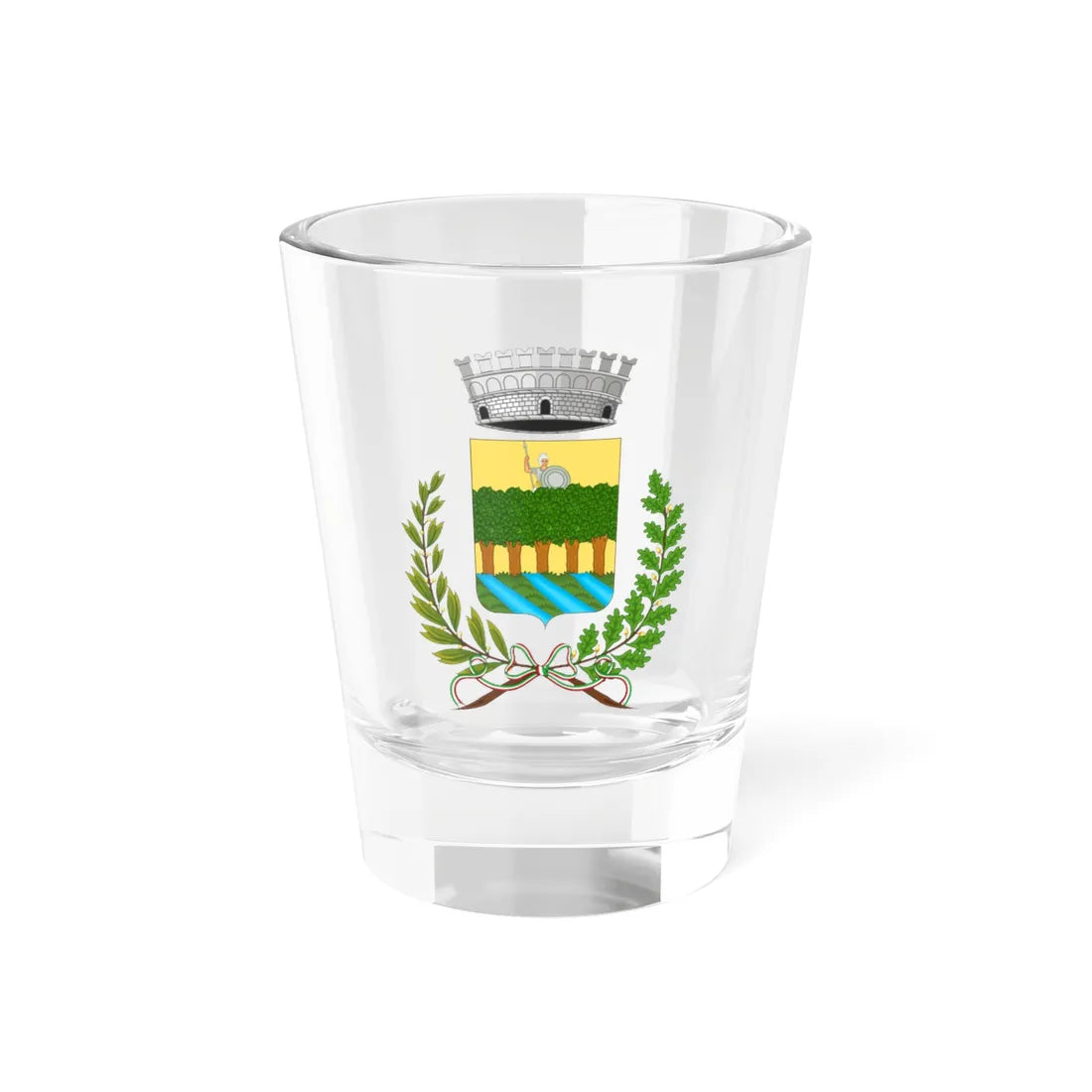 Lumarzo-Stemma (Italy) (Coat of Arms) Shot Glass 1.5oz 1.5oz - Go Mug Yourself