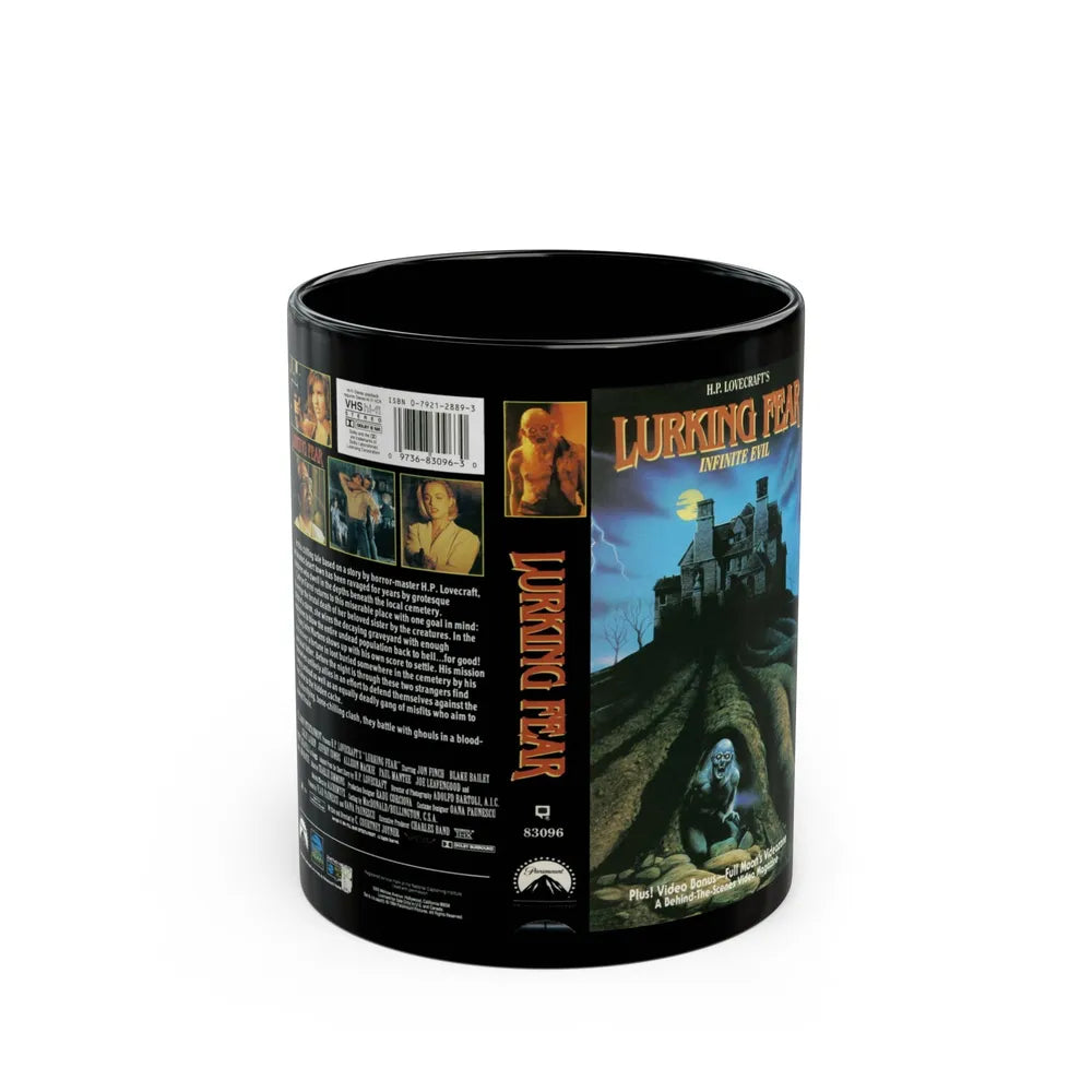 LURKING FEAR (VHS COVER) - Black Coffee Mug-11oz-Go Mug Yourself