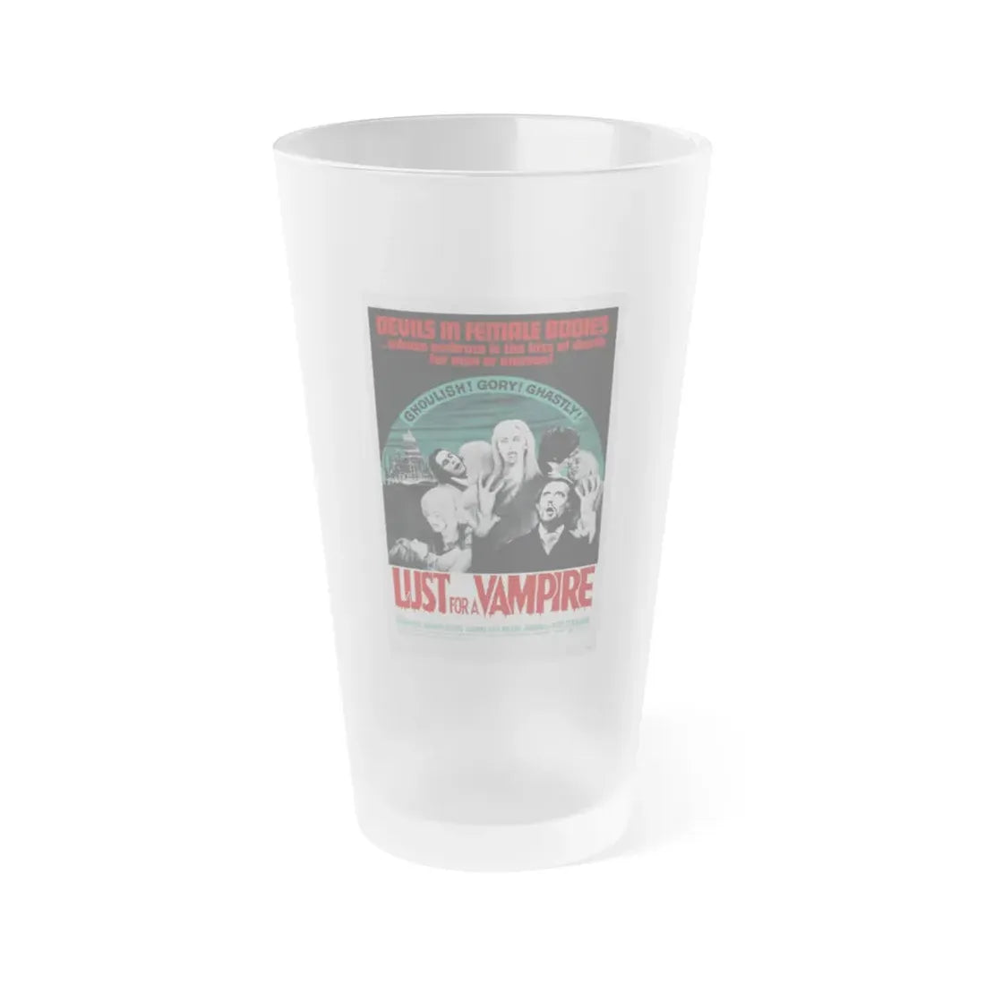 LUST FOR A VAMPIRE 1971 Movie Poster - Frosted Pint Glass 16oz Default Title - Go Mug Yourself