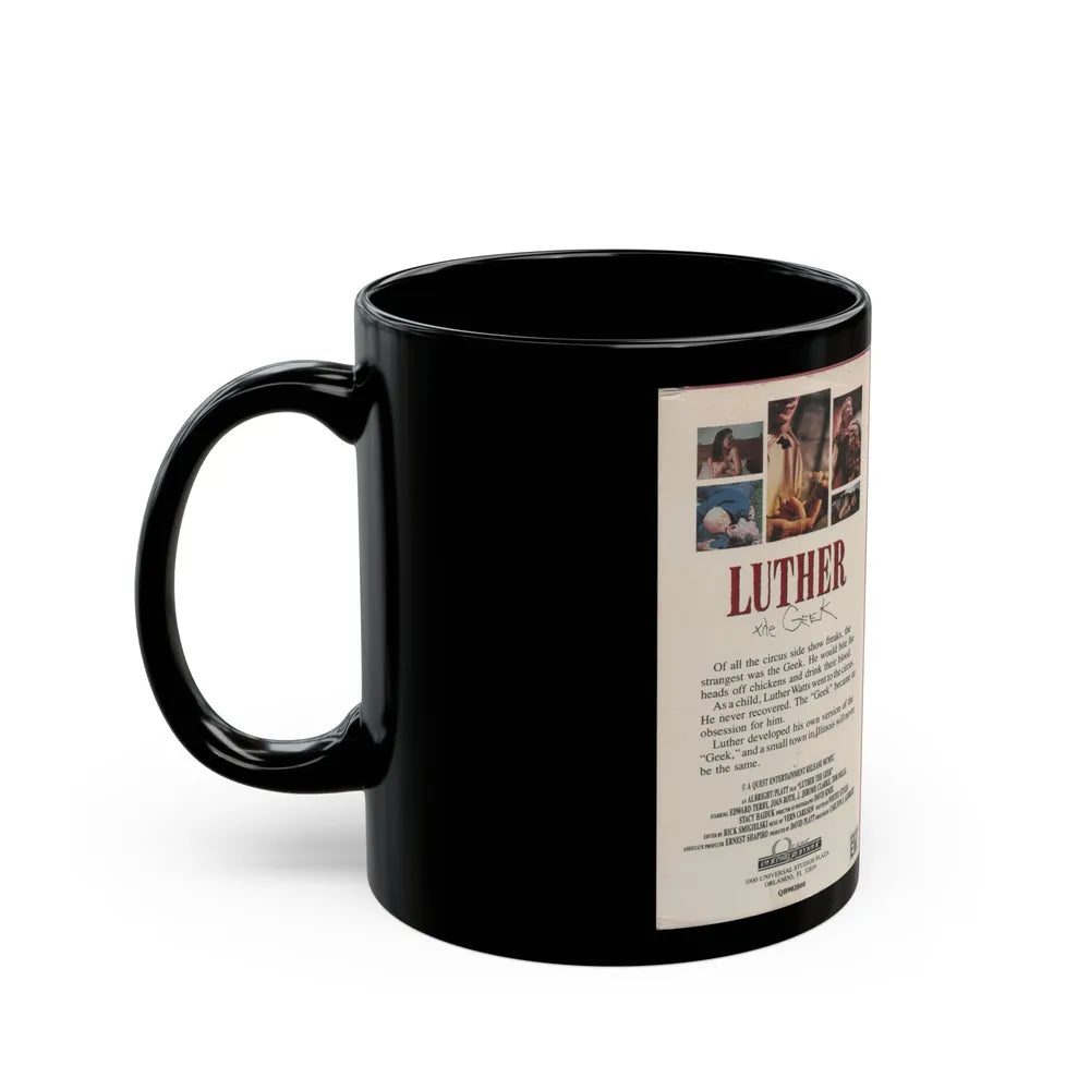 LUTHER THE GEEK (VHS COVER) - Black Coffee Mug-Go Mug Yourself