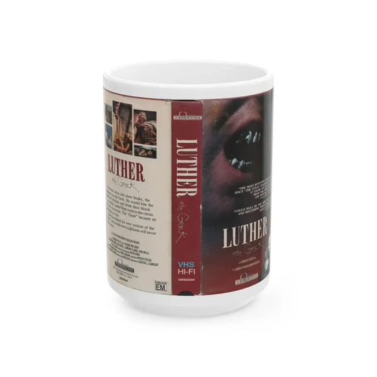 LUTHER THE GEEK (VHS COVER) - White Coffee Mug 15oz - Go Mug Yourself