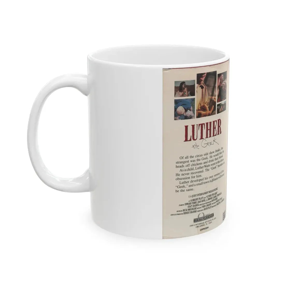 LUTHER THE GEEK (VHS COVER) - White Coffee Mug - Go Mug Yourself