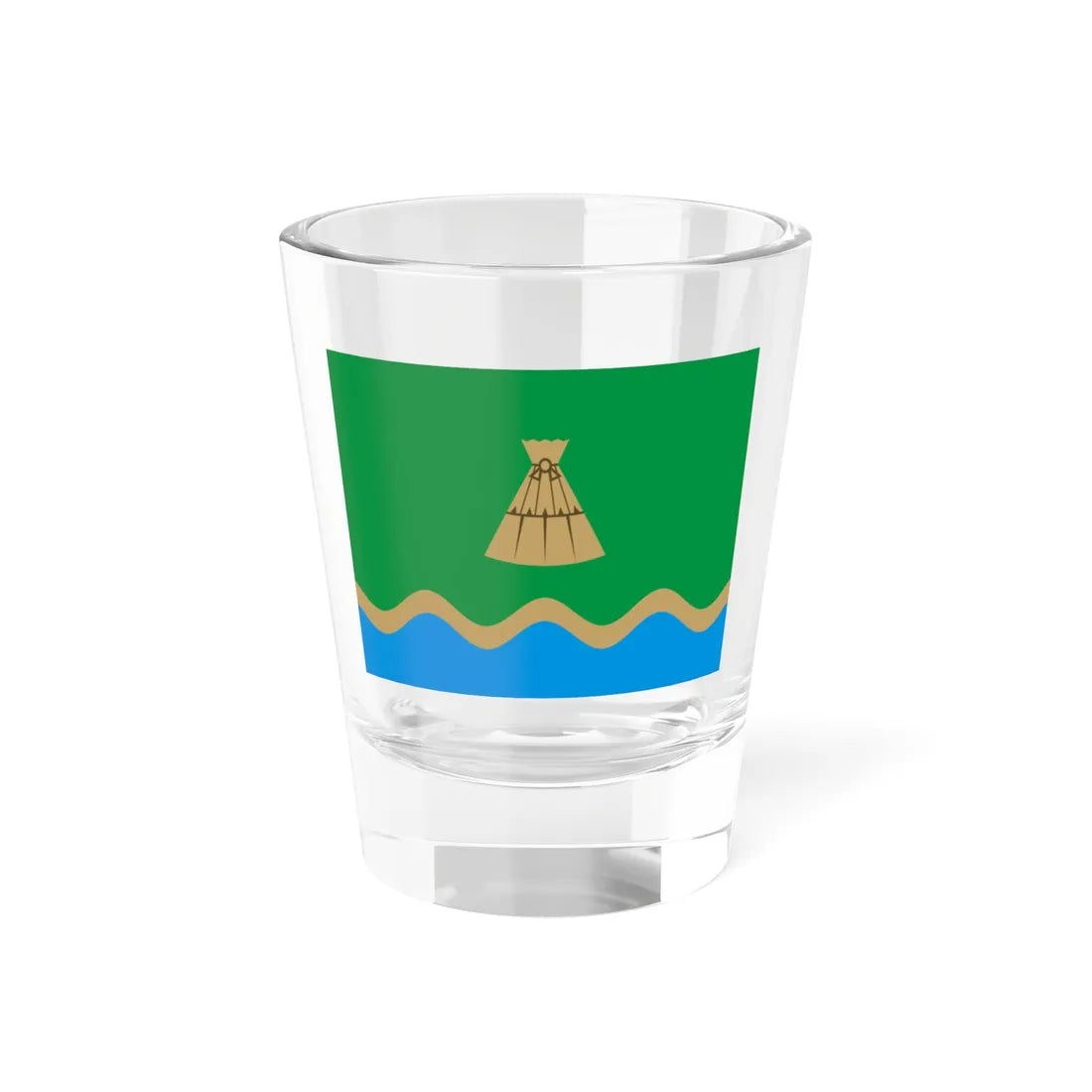 Luunja valla lipp (Estonia) Shot Glass 1.5oz 1.5oz - Go Mug Yourself