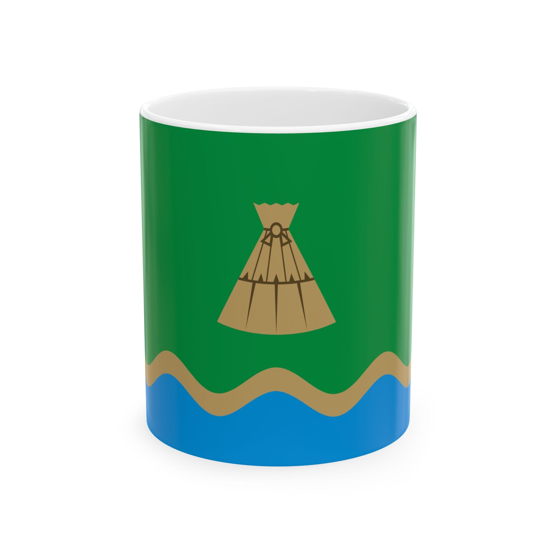 Luunja valla lipp (Estonia) White Coffee Mug-11oz-Go Mug Yourself