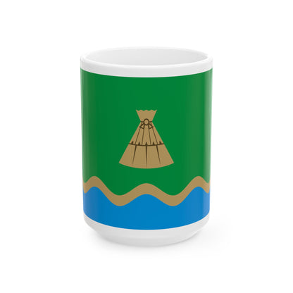 Luunja valla lipp (Estonia) White Coffee Mug-15oz-Go Mug Yourself