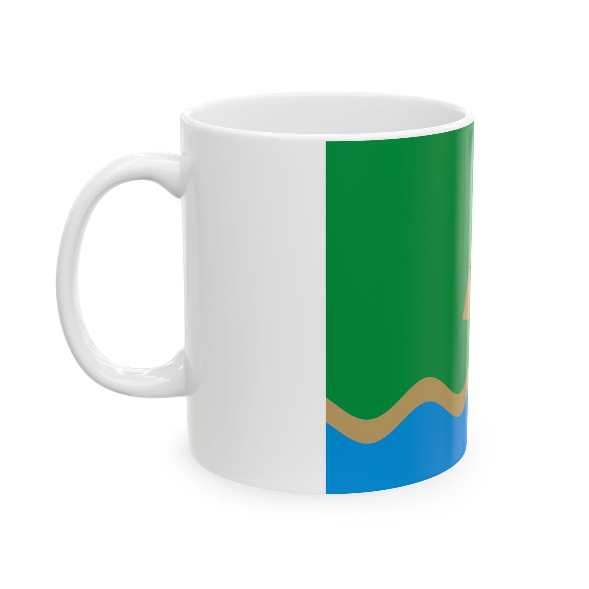 Luunja valla lipp (Estonia) White Coffee Mug-Go Mug Yourself