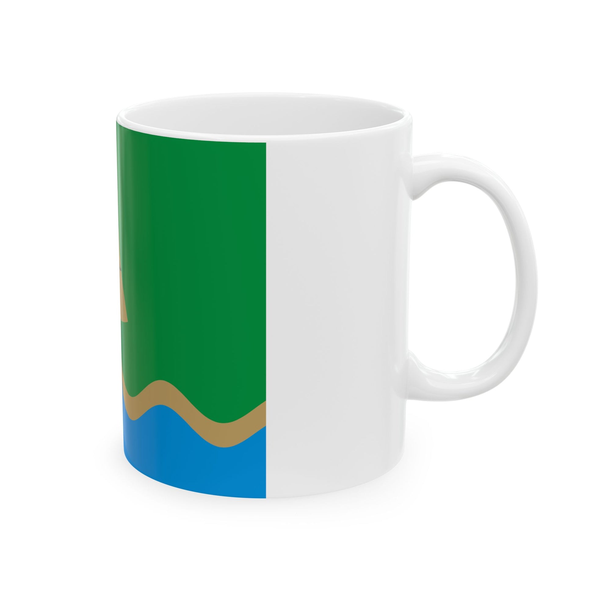 Luunja valla lipp (Estonia) White Coffee Mug-Go Mug Yourself