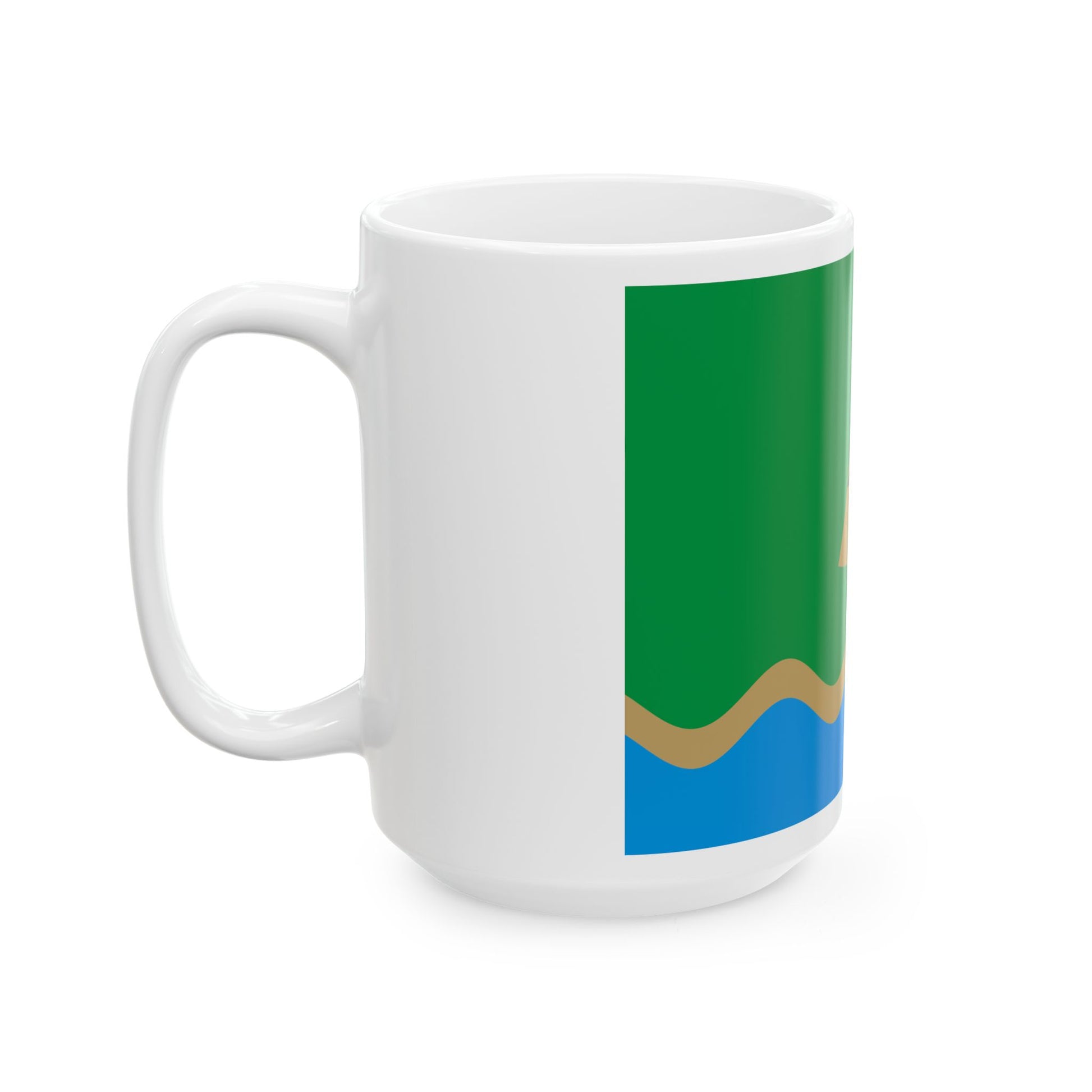 Luunja valla lipp (Estonia) White Coffee Mug-Go Mug Yourself