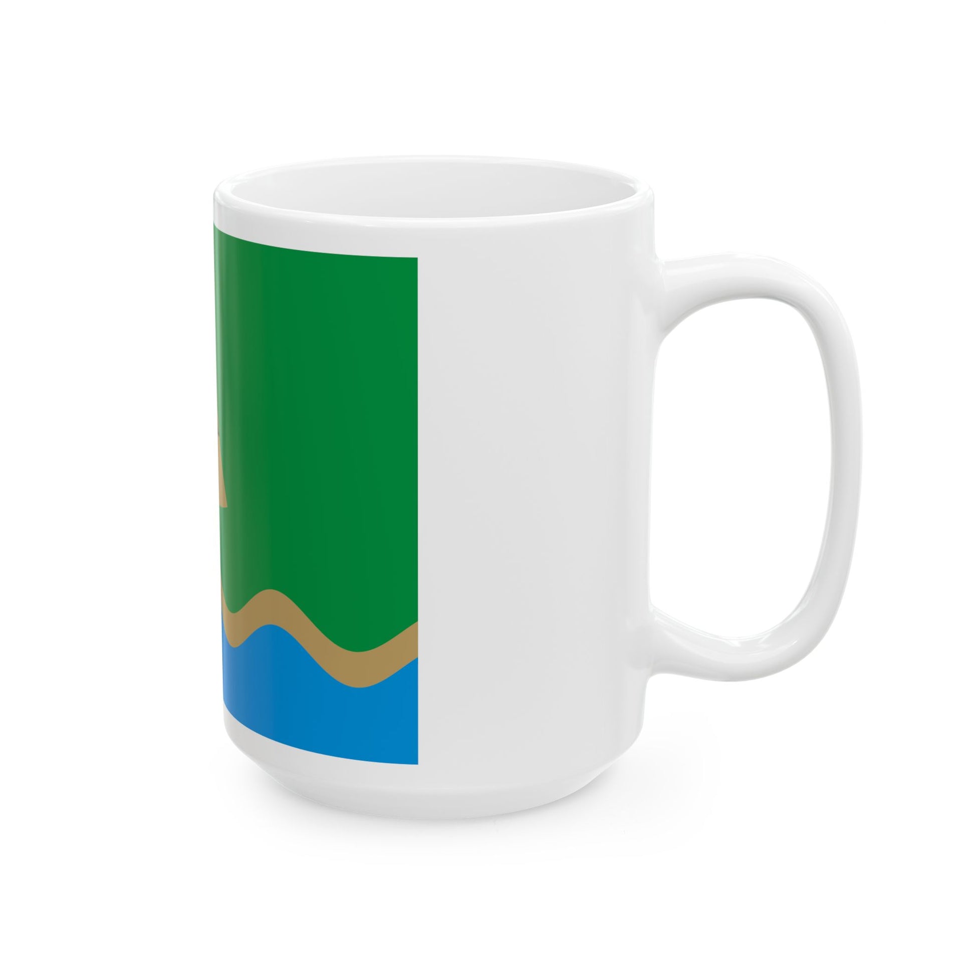 Luunja valla lipp (Estonia) White Coffee Mug-Go Mug Yourself