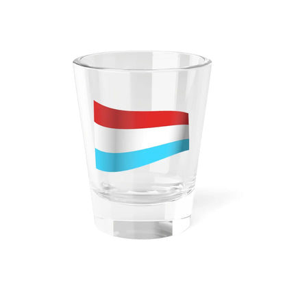 Luxembourg Flag - iconic waving (Luxembourg) Shot Glass 1.5oz 1.5oz - Go Mug Yourself