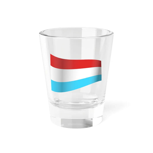 Luxembourg Flag - iconic waving (Luxembourg) Shot Glass 1.5oz 1.5oz - Go Mug Yourself