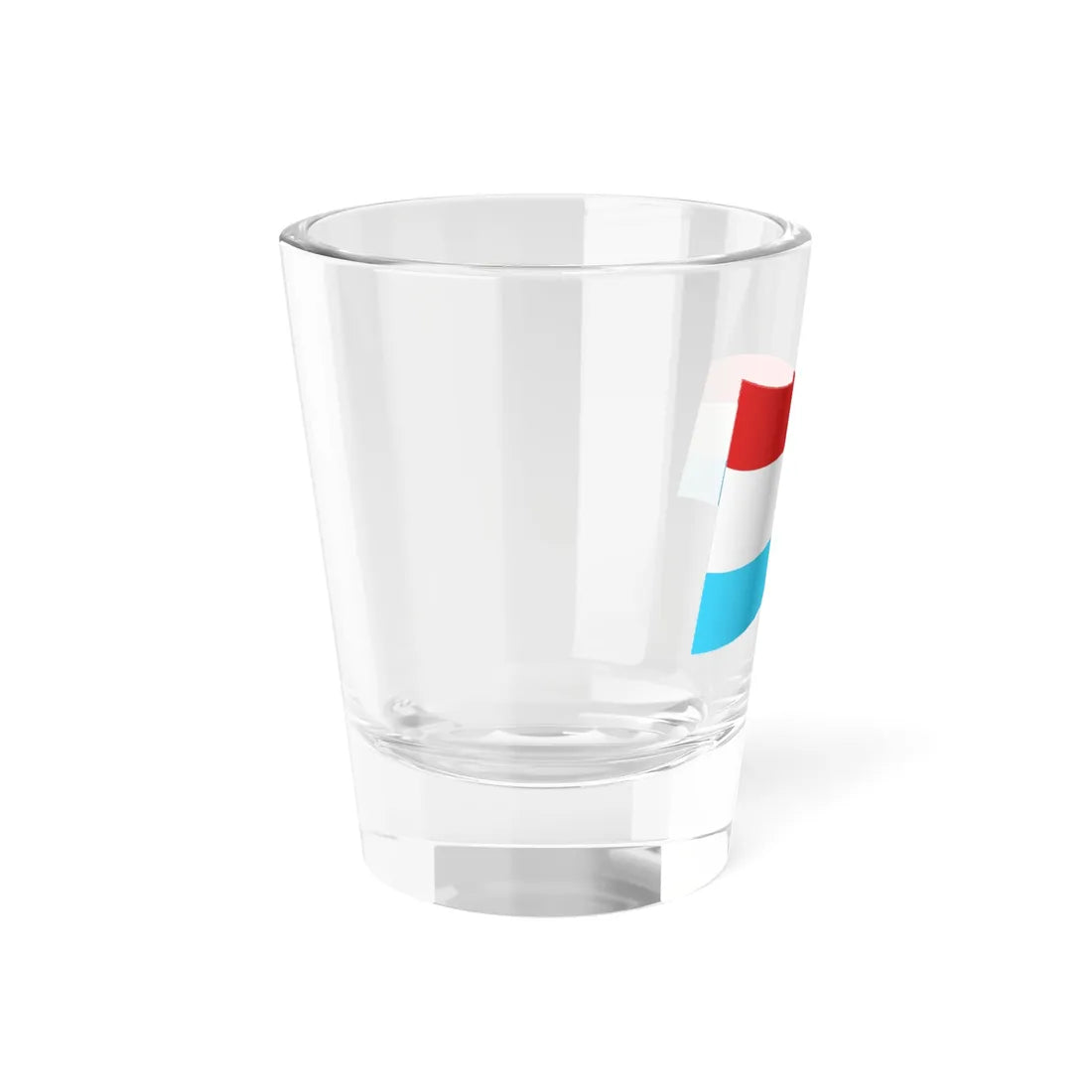 Luxembourg Flag - iconic waving (Luxembourg) Shot Glass 1.5oz - Go Mug Yourself