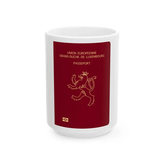 Luxembourg Passport - White Coffee Mug 15oz - Go Mug Yourself