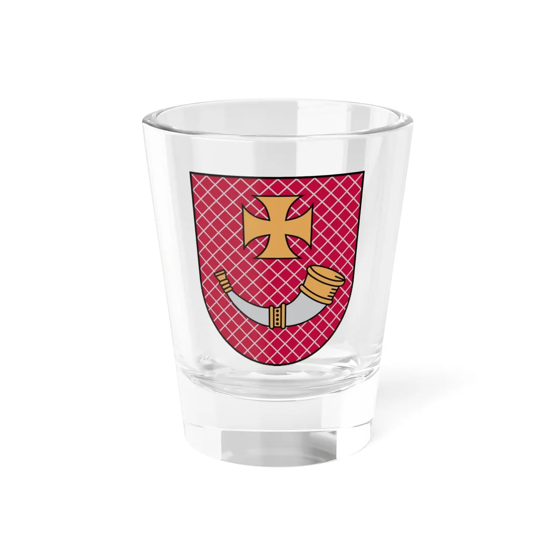 LVA Ventspils COA (Latvia) (Coat of Arms) Shot Glass 1.5oz 1.5oz - Go Mug Yourself