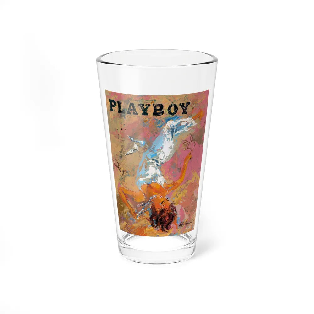 Lying Down in Her Party Dress, Playboy, 1964 - Pint Glass 16oz-16oz-Go Mug Yourself