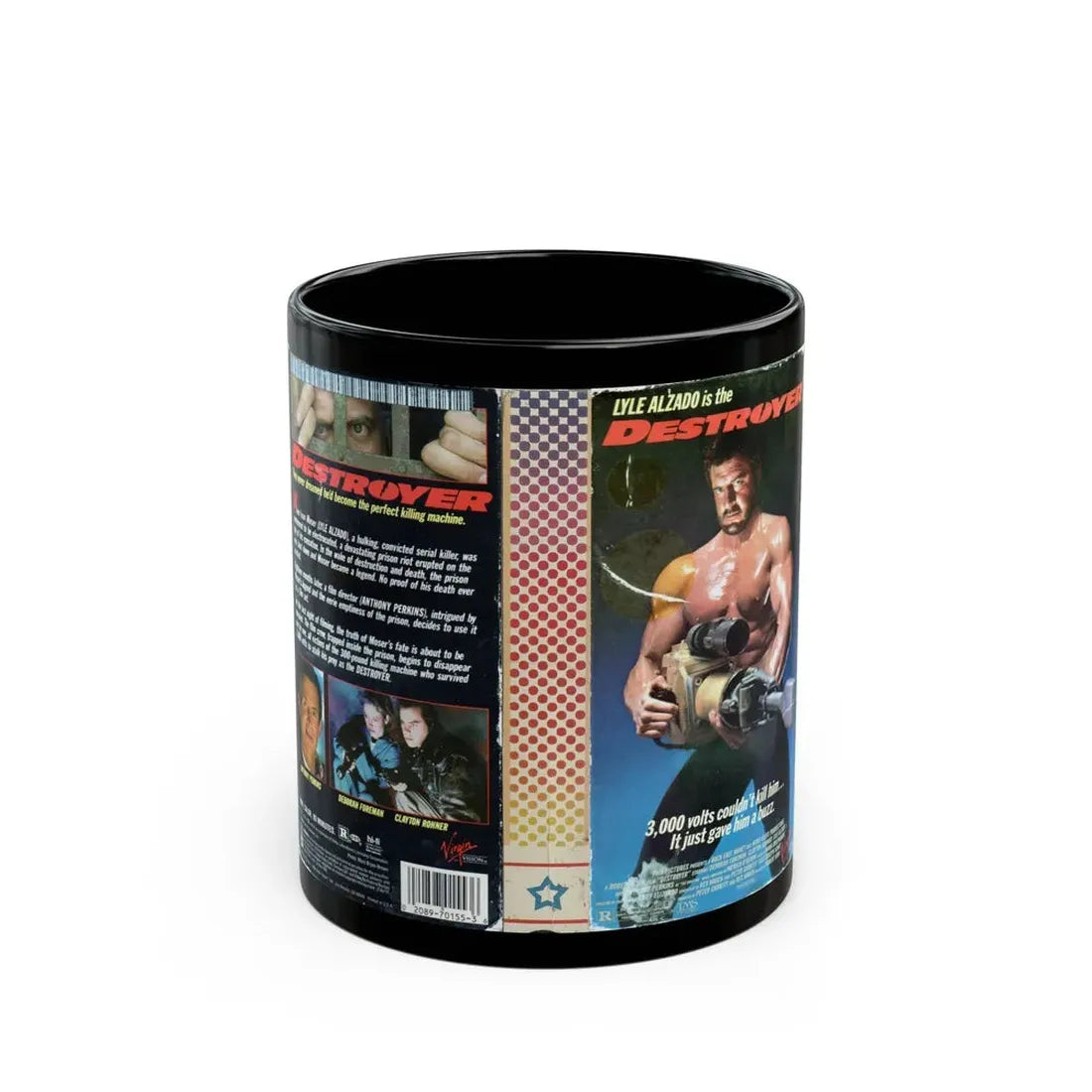 LYLE ALZADO IS THE DESTROYER (VHS COVER) - Black Coffee Mug 11oz - Go Mug Yourself