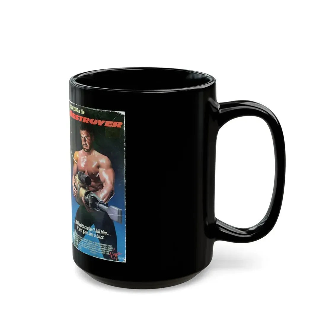 LYLE ALZADO IS THE DESTROYER (VHS COVER) - Black Coffee Mug - Go Mug Yourself
