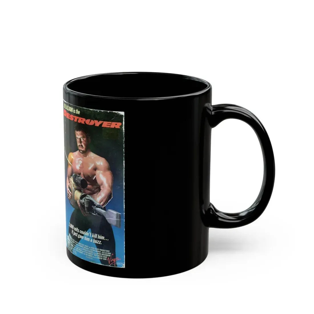 LYLE ALZADO IS THE DESTROYER (VHS COVER) - Black Coffee Mug - Go Mug Yourself