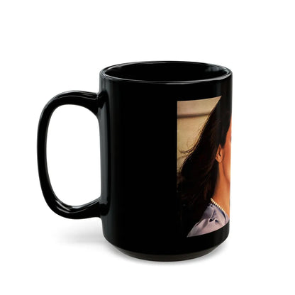 Lynda Carter #147 (Vintage Female Icon) Black Coffee Mug-Go Mug Yourself