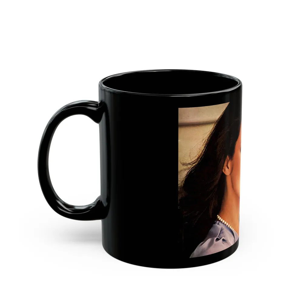 Lynda Carter #147 (Vintage Female Icon) Black Coffee Mug-Go Mug Yourself