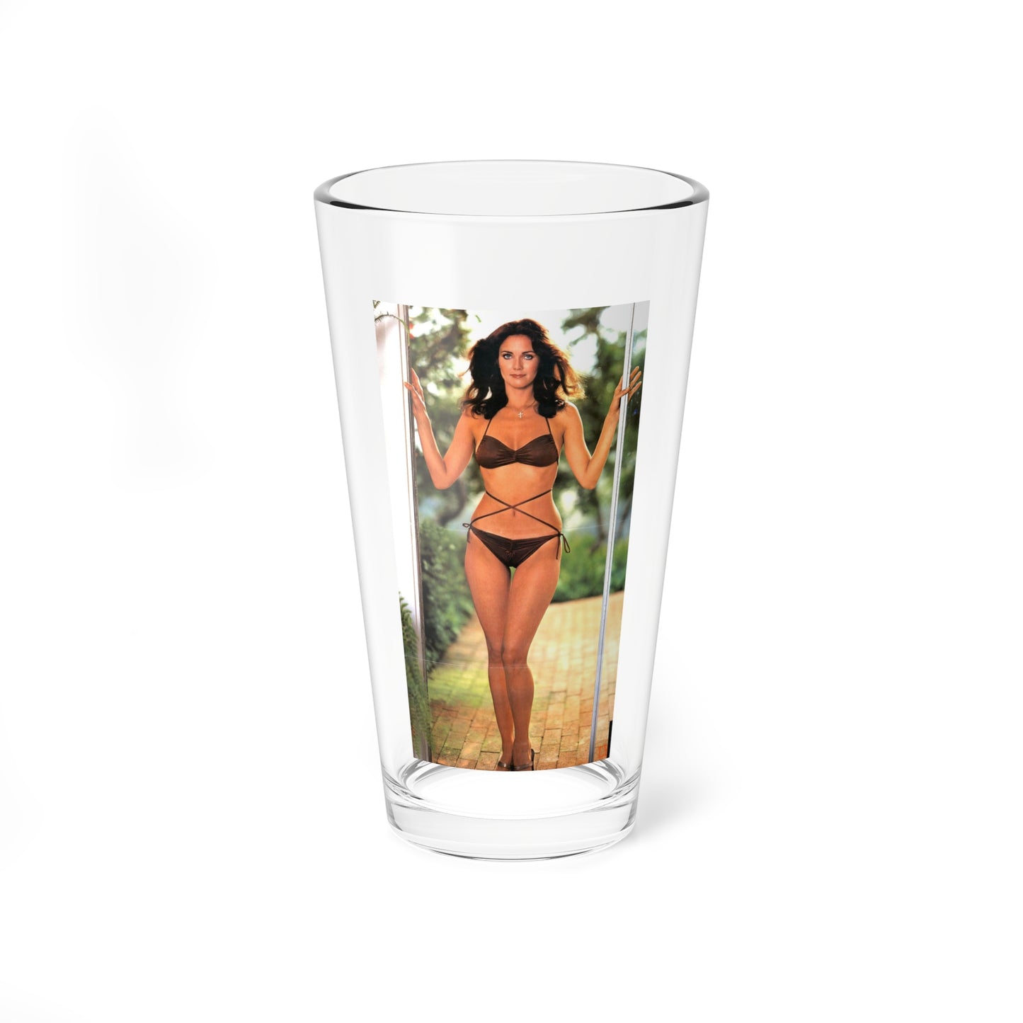 Lynda Carter #153 2 (Vintage Female Icon) Pint Glass 16oz-16oz-Go Mug Yourself