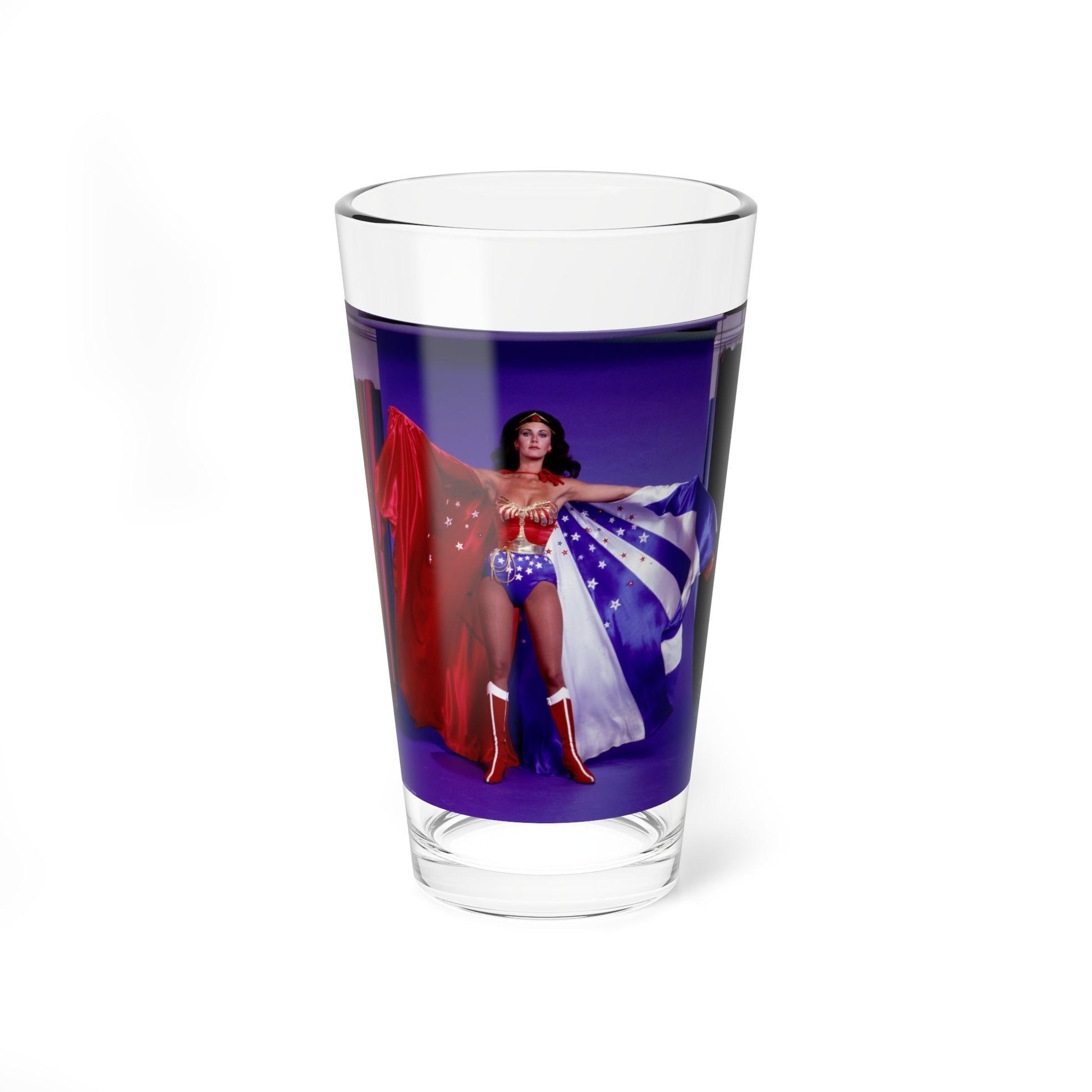 Lynda Carter #156 - Wonder Woman Photo (Vintage Female Icon) Pint Glass 16oz-16oz-Go Mug Yourself