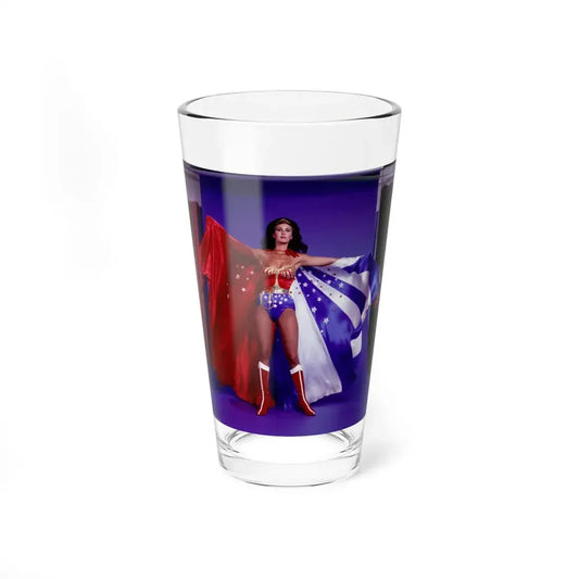 Lynda Carter #156 - Wonder Woman Photo (Vintage Female Icon) Pint Glass 16oz 16oz - Go Mug Yourself
