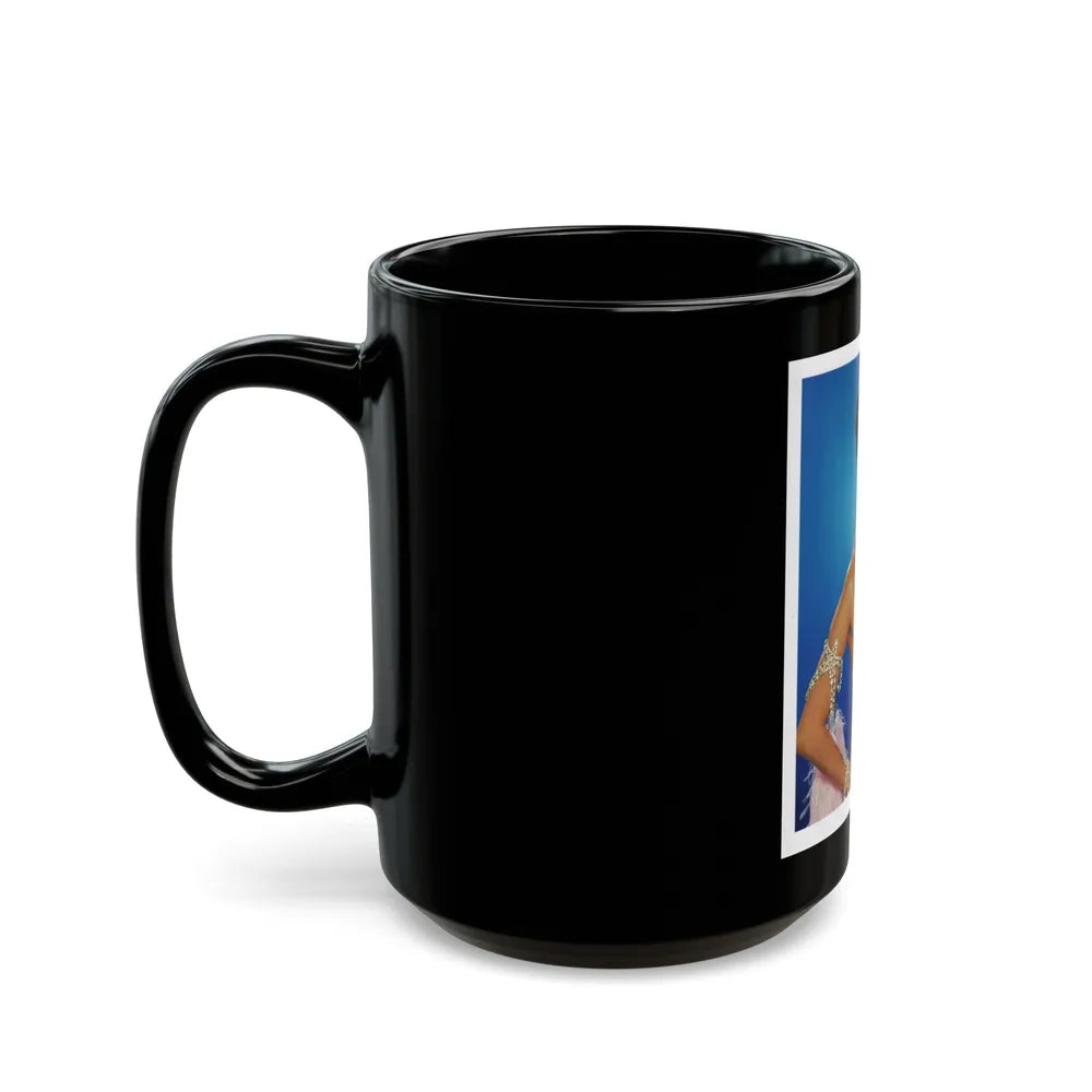 Lynda Carter #166 (Vintage Female Icon) Black Coffee Mug-Go Mug Yourself