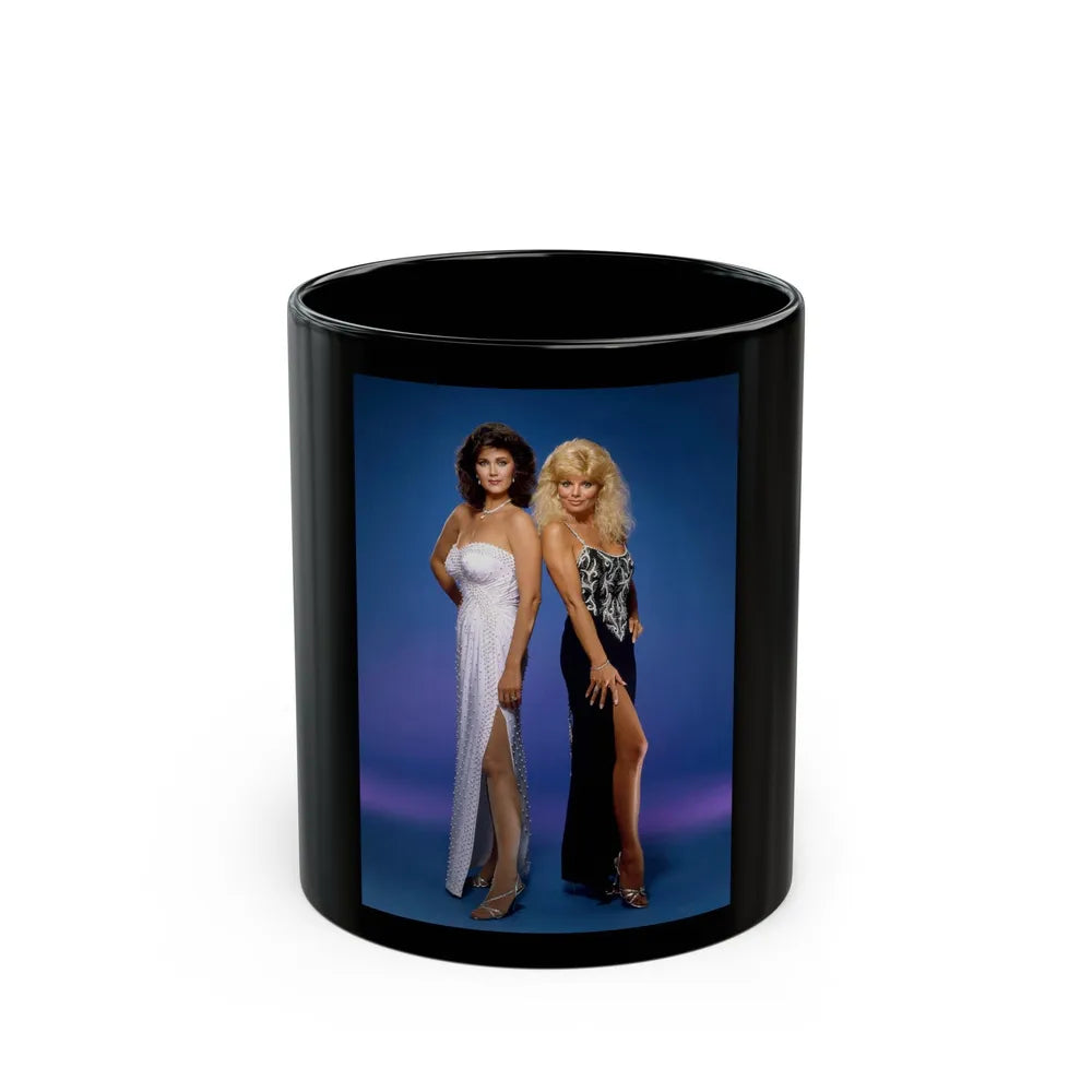 Lynda Carter #167 (Vintage Female Icon) Black Coffee Mug-11oz-Go Mug Yourself