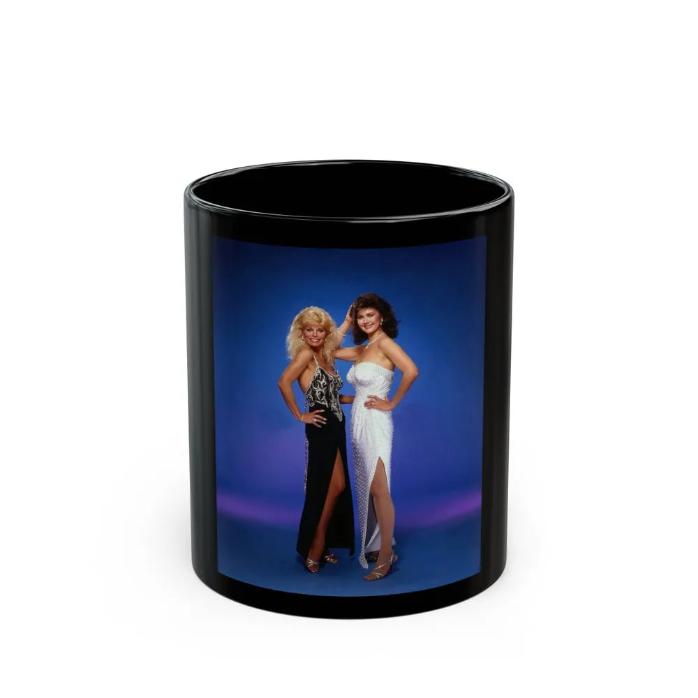 Lynda Carter #168 (Vintage Female Icon) Black Coffee Mug-11oz-Go Mug Yourself