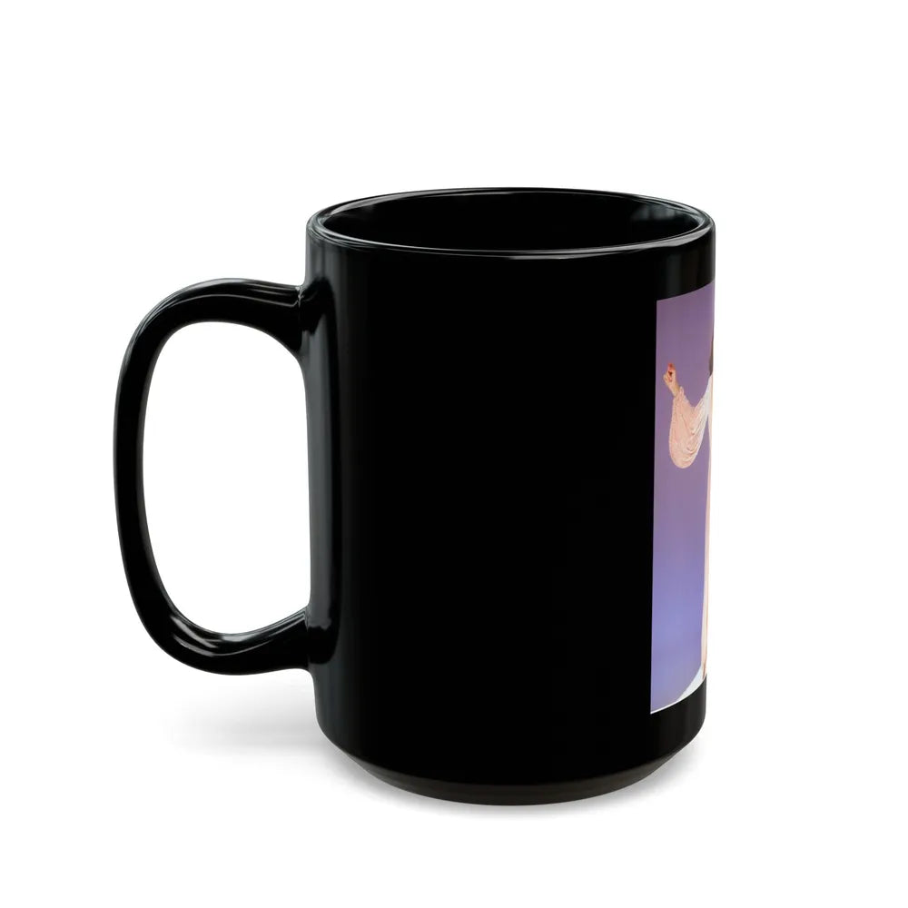 Lynda Carter #178 (Vintage Female Icon) Black Coffee Mug-Go Mug Yourself