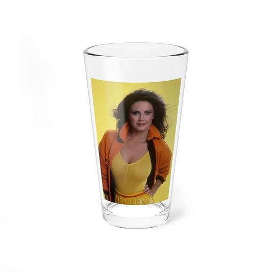 Lynda Carter #180 (Vintage Female Icon) Pint Glass 16oz 16oz - Go Mug Yourself