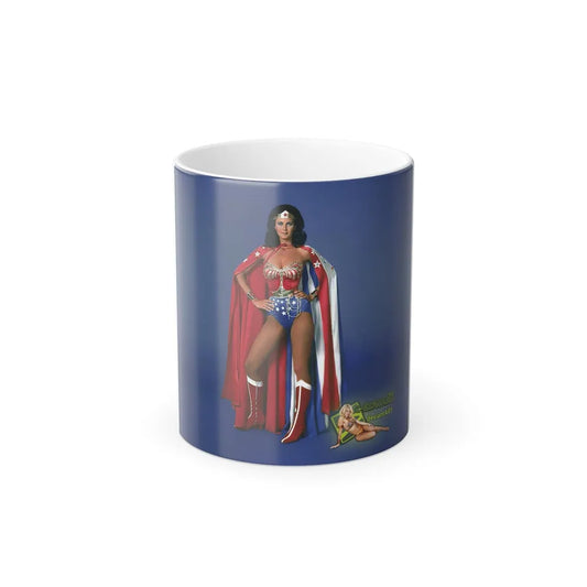 Lynda Carter #188 - Wonder Woman Photo (Vintage Female Icons) Color Changing Mug 11oz-11oz-Go Mug Yourself