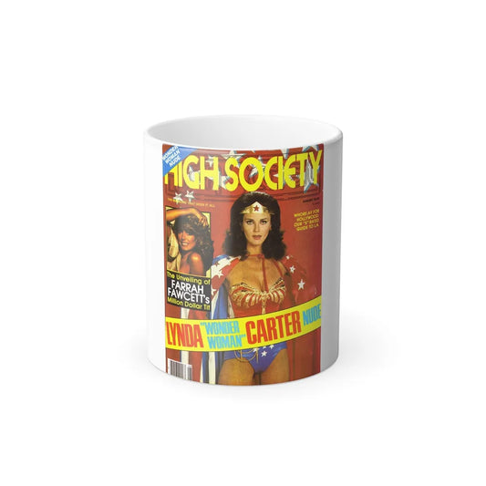 Lynda Carter #189 - Mag. Cover (Vintage Female Icons) Color Changing Mug 11oz-11oz-Go Mug Yourself
