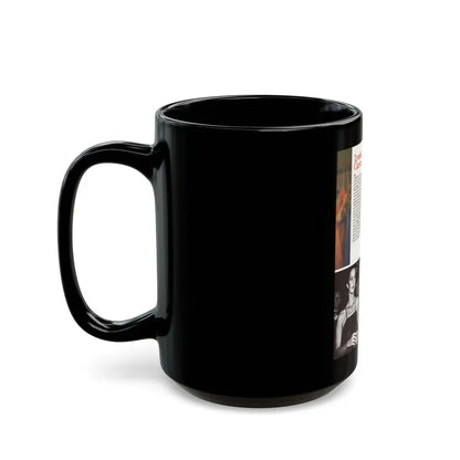 Lynda Carter #190 - Mag. Spread (Vintage Female Icon) Black Coffee Mug - Go Mug Yourself