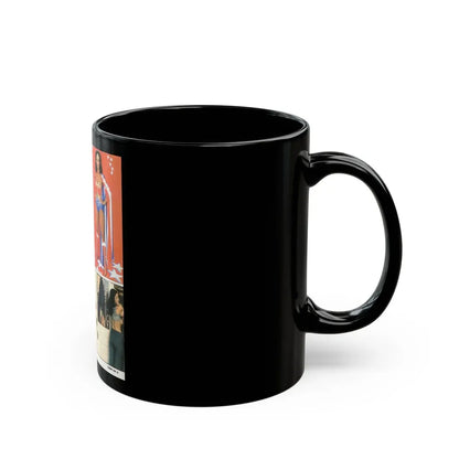 Lynda Carter #190 - Mag. Spread (Vintage Female Icon) Black Coffee Mug - Go Mug Yourself