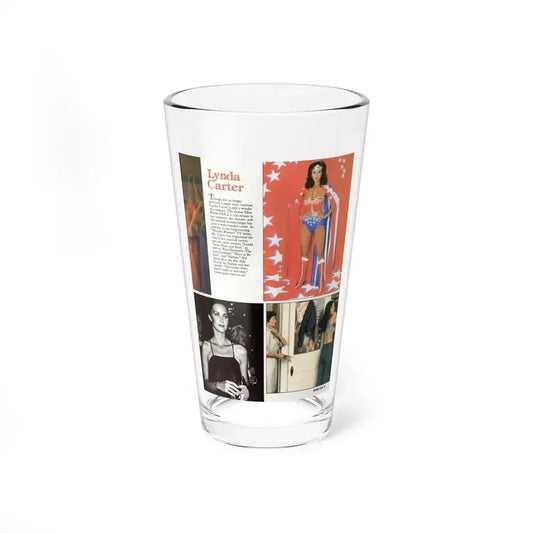Lynda Carter #190 - Mag. Spread (Vintage Female Icon) Pint Glass 16oz 16oz - Go Mug Yourself