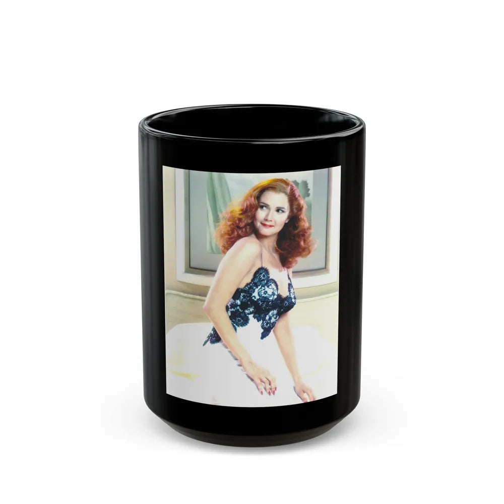 Lynda Carter #200 (Vintage Female Icon) Black Coffee Mug-15oz-Go Mug Yourself