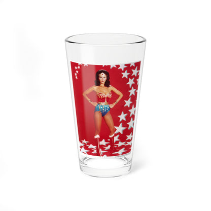 Lynda Carter #200 - Wonder Woman Photo 1 (Vintage Female Icon) Pint Glass 16oz-16oz-Go Mug Yourself