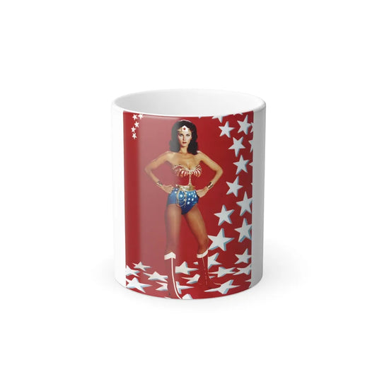 Lynda Carter #200 - Wonder Woman Photo (Vintage Female Icons) Color Changing Mug 11oz-11oz-Go Mug Yourself