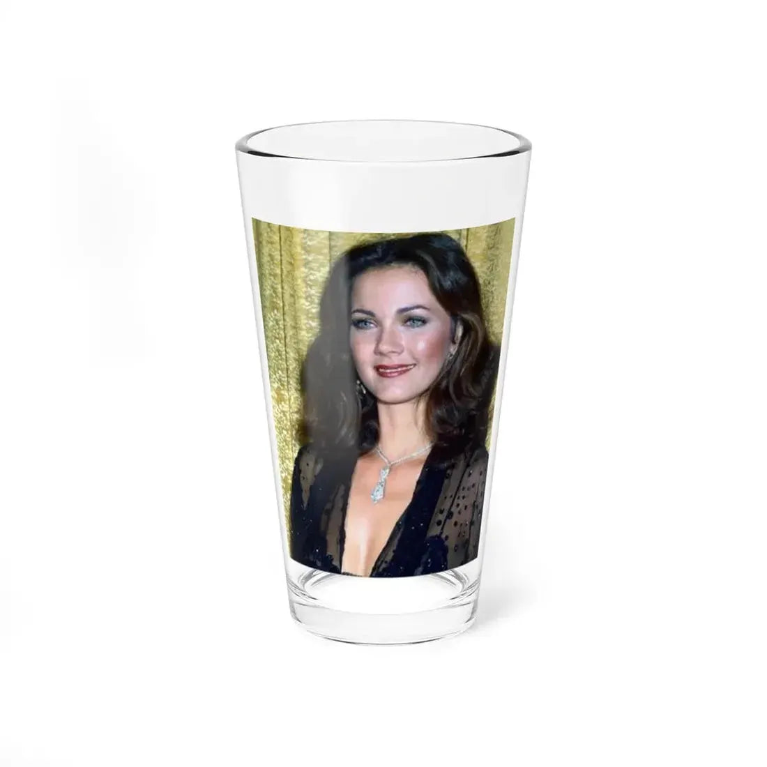 Lynda Carter #203.1 (Vintage Female Icon) Pint Glass 16oz 16oz - Go Mug Yourself