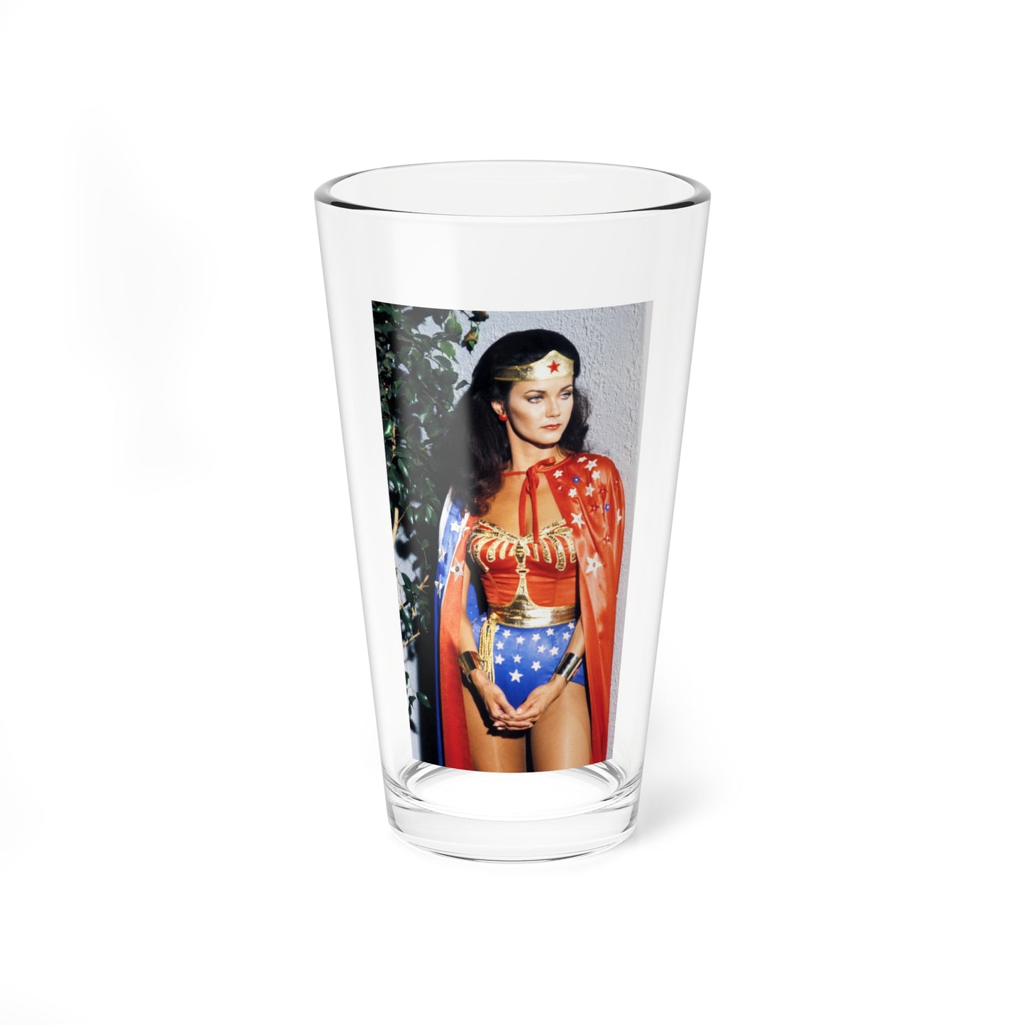 Lynda Carter #211 - Wonder Woman Photo (Vintage Female Icon) Pint Glass 16oz-16oz-Go Mug Yourself