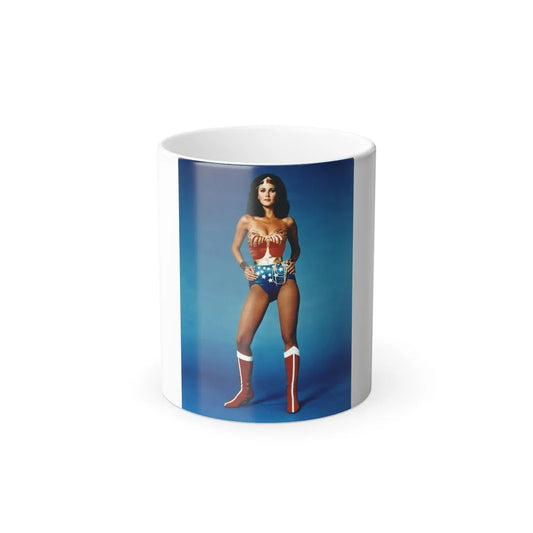 Lynda Carter #215 - Wonder Woman Photo (Vintage Female Icons) Color Changing Mug 11oz-11oz-Go Mug Yourself